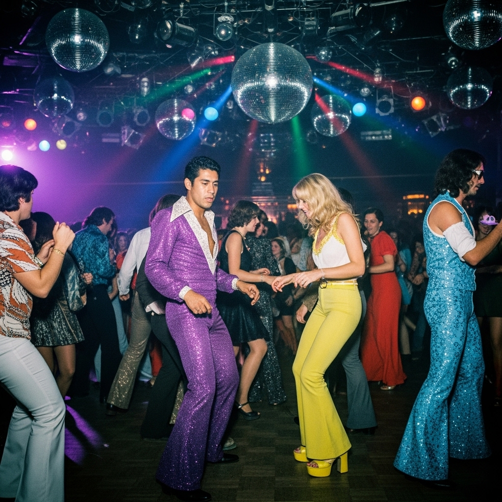 Błyszczący świat disco: moda lat 70-tych